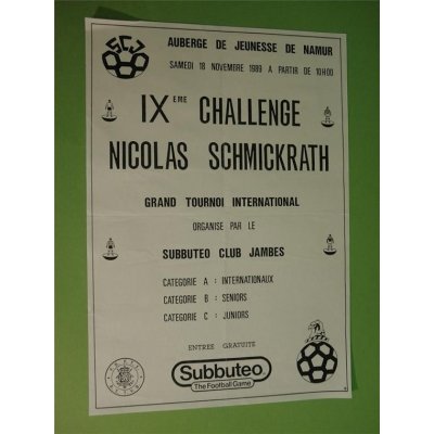 Poster : CHALLENG NICHOLAS SCHMICKKRATH 1989