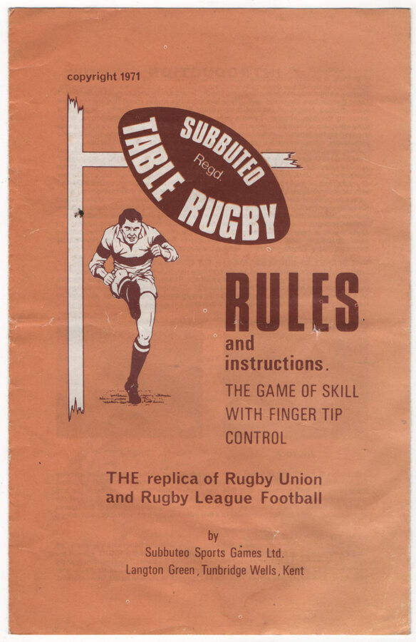 Rules Rugby : 1971